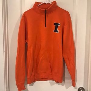 Illinois quarter zip sweatshirt pullover